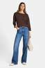 Tom Tailor T-Shirt Stripe With Flower Patches Java Dark Brown