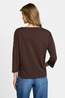 Tom Tailor T-Shirt Stripe With Flower Patches Java Dark Brown