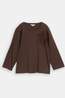 Tom Tailor T-Shirt Stripe With Flower Patches Java Dark Brown