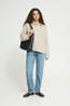Ichi Chemise Tamanna Birch/Coffee Bean Stripe