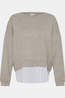 Fransa Pull Jalani Driftwood W. Driftwood Stripe