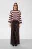 Soaked in Luxury Trui Spina Boxy Cropped Huckleberry & Pile Lilac