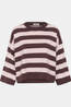 Soaked in Luxury Trui Spina Boxy Cropped Huckleberry & Pile Lilac