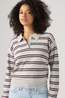 Levi's Pull Super Soft Ls Polo Jade Stripe Light Grey Heather