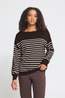 Ichi Trui Luls Boat Neck Ch Torte Oatmeal Stripe