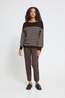 Ichi Trui Luls Boat Neck Ch Torte Oatmeal Stripe