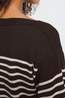 Ichi Trui Luls Boat Neck Ch Torte Oatmeal Stripe