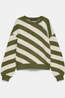 Vero Moda Pull Lara Rep Sphagnum Stripes:W. Birch