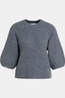Yaya Pull Sweater With Textured Sleeves Arctic Seal Grey Melange