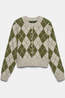 Vero Moda Pull Halo Argyle Birch Pattern:Sphagnum