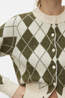 Vero Moda Pull Halo Argyle Birch Pattern:Sphagnum