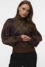 Vero Moda Pull Darla Rollneck Cocoa Brown Detail:W. Chocolate Torte And Birch