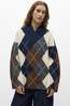 Object Pull Brenda Saggia Pull Aop Sky Captain Detail:Melange + Check
