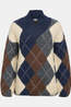 Object Pull Brenda Saggia Pull Aop Sky Captain Detail:Melange + Check