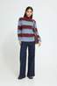 Ichi Pull Edeen4 Madder Brown Stripe