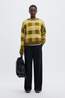 Selected Pull Slwlulu Loose Check Avocado Oil Checks:Fir Green And Birch