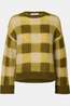 Selected Pull Slwlulu Loose Check Avocado Oil Checks:Fir Green And Birch