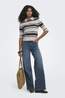 Only Pull Louisia Light Grey Melange Stripes:Coffee Bean/Mel/Horn Bu
