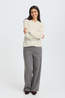 Fransa Cardi Charleen Oatmeal Melange