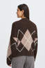 Fransa Cardi Charleen Hot Fudge Check