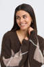 Fransa Cardi Charleen Hot Fudge Check