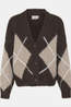 Fransa Cardi Charleen Hot Fudge Check