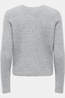Only Cardigan Vigga Light Grey Melange Detail:Fmop Button