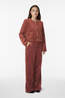 Vila Pantalon Floya Pocket Detail Sable