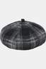 Object Chapeau Thea Chesked Hat Dark Grey Melange