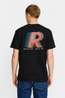 Revolution T-Shirt 1459 Lin Black-Melange