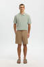 Selected Polo Cran Structure Zip Aqua Gray