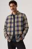 Levi's Chemise Jackson Worker Bryn Plaid Sargasso Sea Herringbone