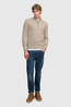 Superdry Pull Essential Lightweight Wool Blend Half Zip Jumper Barley Marl
