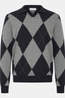 Casual Friday Pull Cfacton Argyle Polo Knit Monument Melange