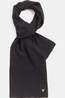 Lyle & Scott Sjaal Lambswool Blend Ribbed Scarf Jet Black Marl