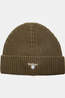Barbour Bonnet Cascade Knitted Beanie Hat Olive