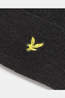 Lyle & Scott Muts Lambswool Blend Ribbed Beanie Jet Black Marl