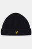 Lyle & Scott Muts Ribbed Beanie Jet Black