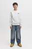 Jack & Jones Pull Jjecolton Sweat Crew Neck Sn Jnr White Melange