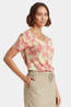 Sherpa T-Shirt Neha V-Neck Tee Floral Brick Dust Floral