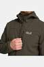 Jack Wolfskin Softshell Jas Wild Winds Hooded Jkt M Obsidian Moss