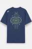 Oxbow T-Shirt Arabesk Jaspe Short Sleeve Tee Vintage Indigo