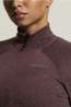 Craft T-Shirt Wool Ls W Dk Fig/Melange
