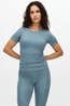 Röhnisch T-Shirt Jacquard Ss Stormy Sea