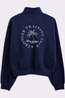 Stronger Pull Half Zip Navy Blazer