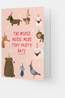 Kaart Blanche Wenskaart Tiny Party Hats None